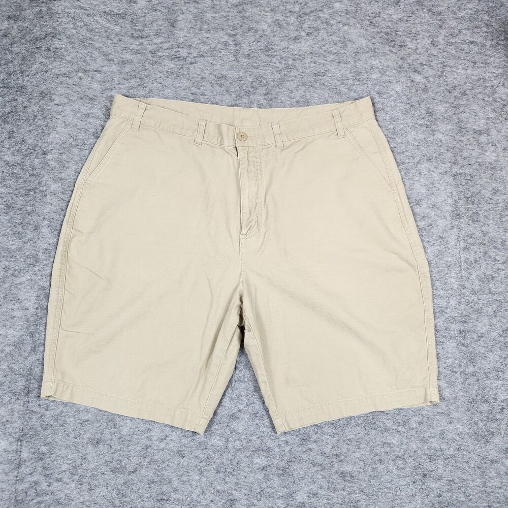 Patagonia Shorts Men Sz 38 Khaki Beige Canvas Duck Organic Cotton Casual‎ 57075